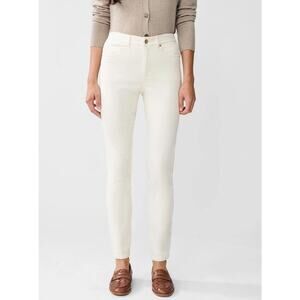 J. MCLAUGHLIN Women's Watson Velvet Jeans Size 10 In Egret White